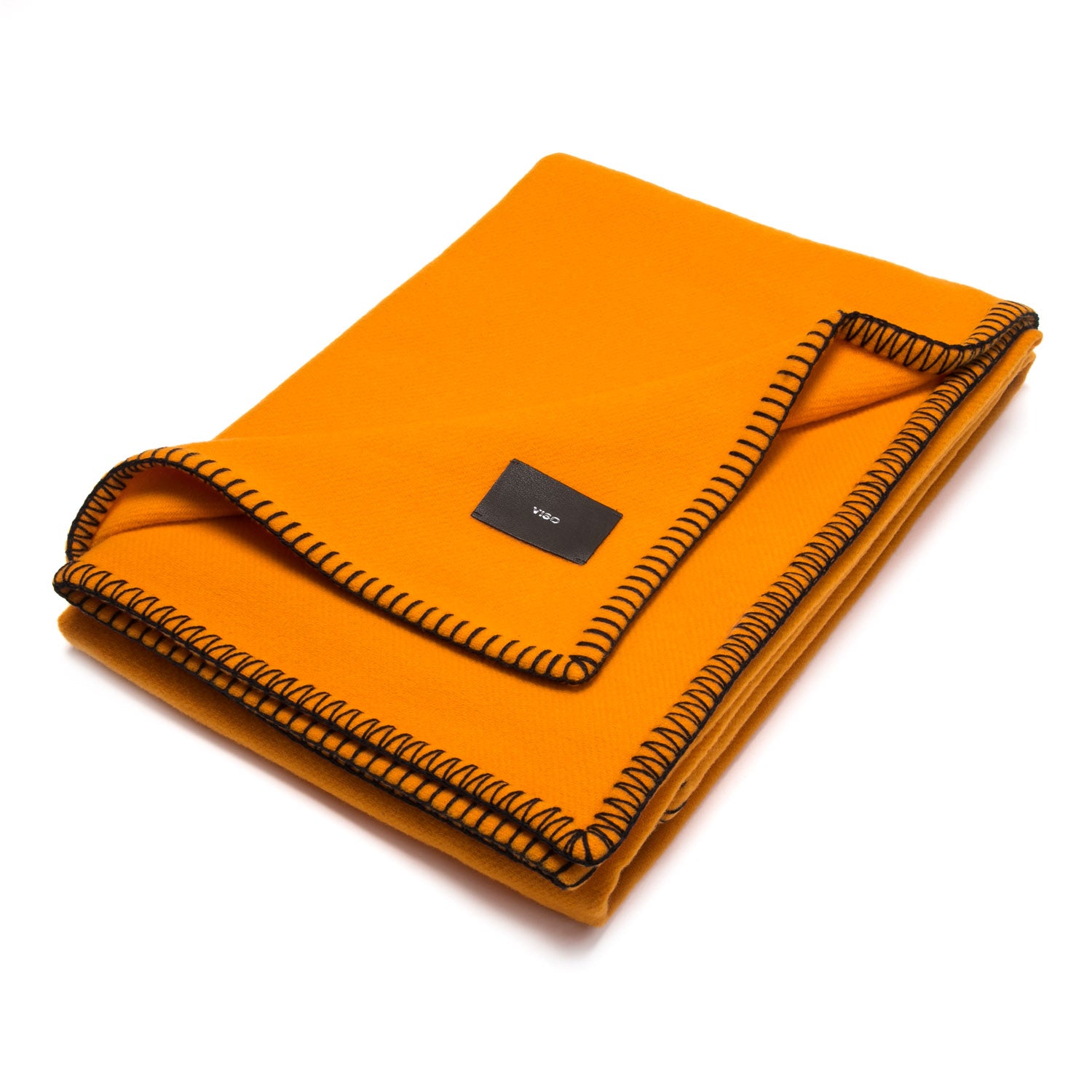 Orange and black Merino Blanket