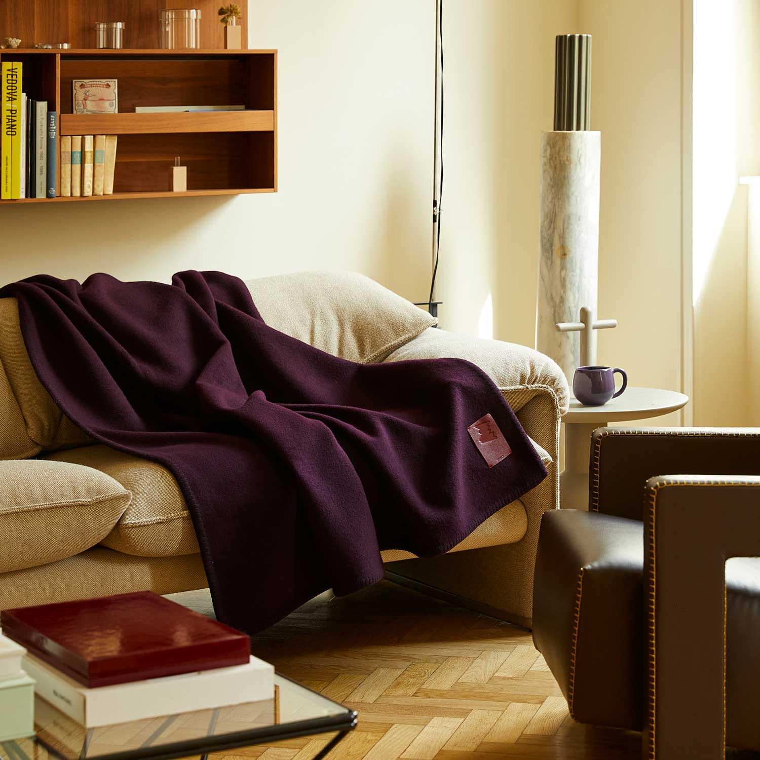 Regal Merino Blanket – Dark Plum