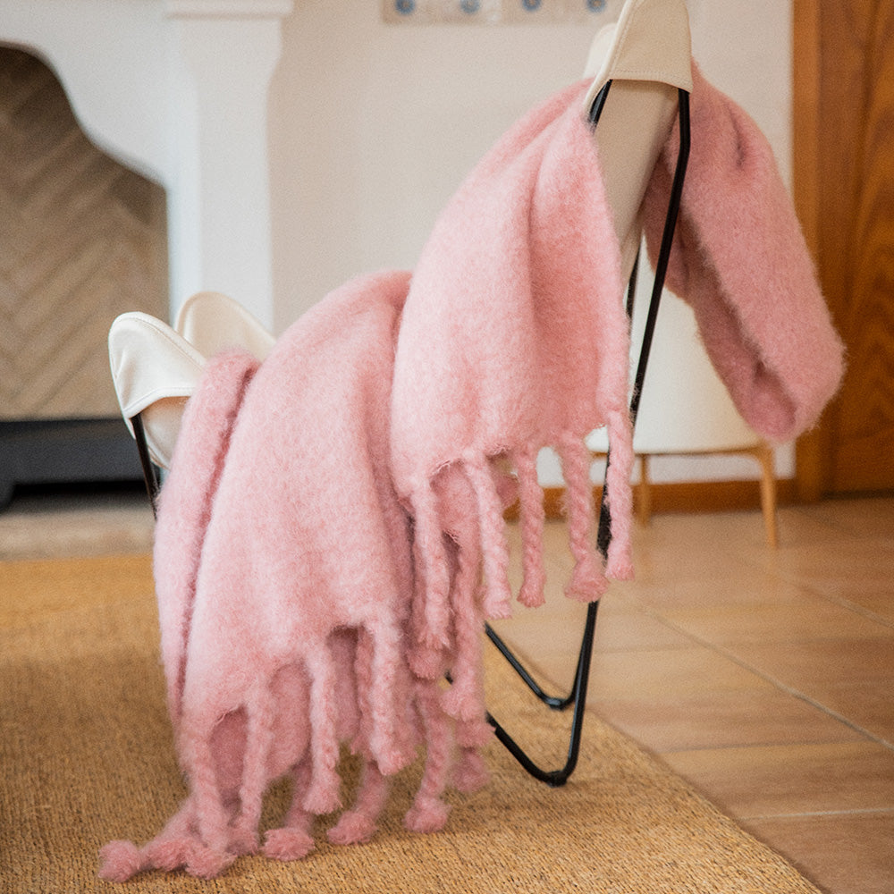 Pink Mohair Blanket