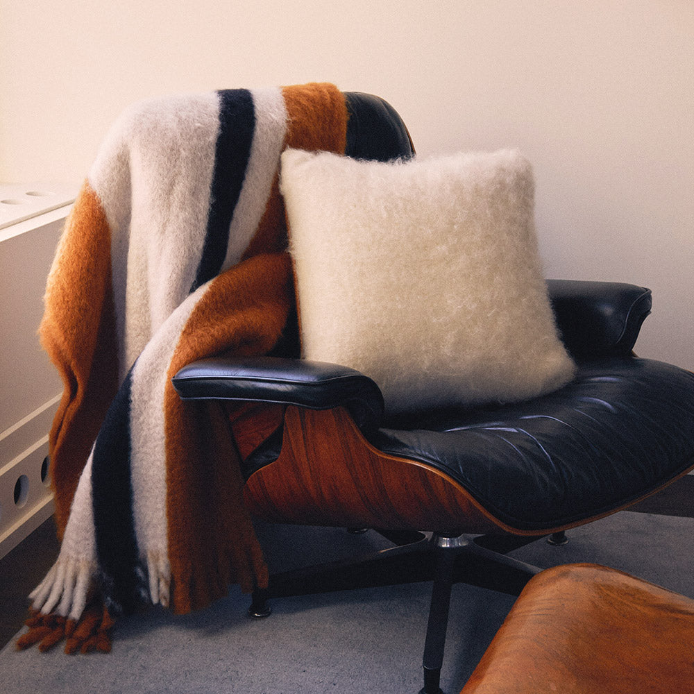 Terra Brown Mohair Blanket