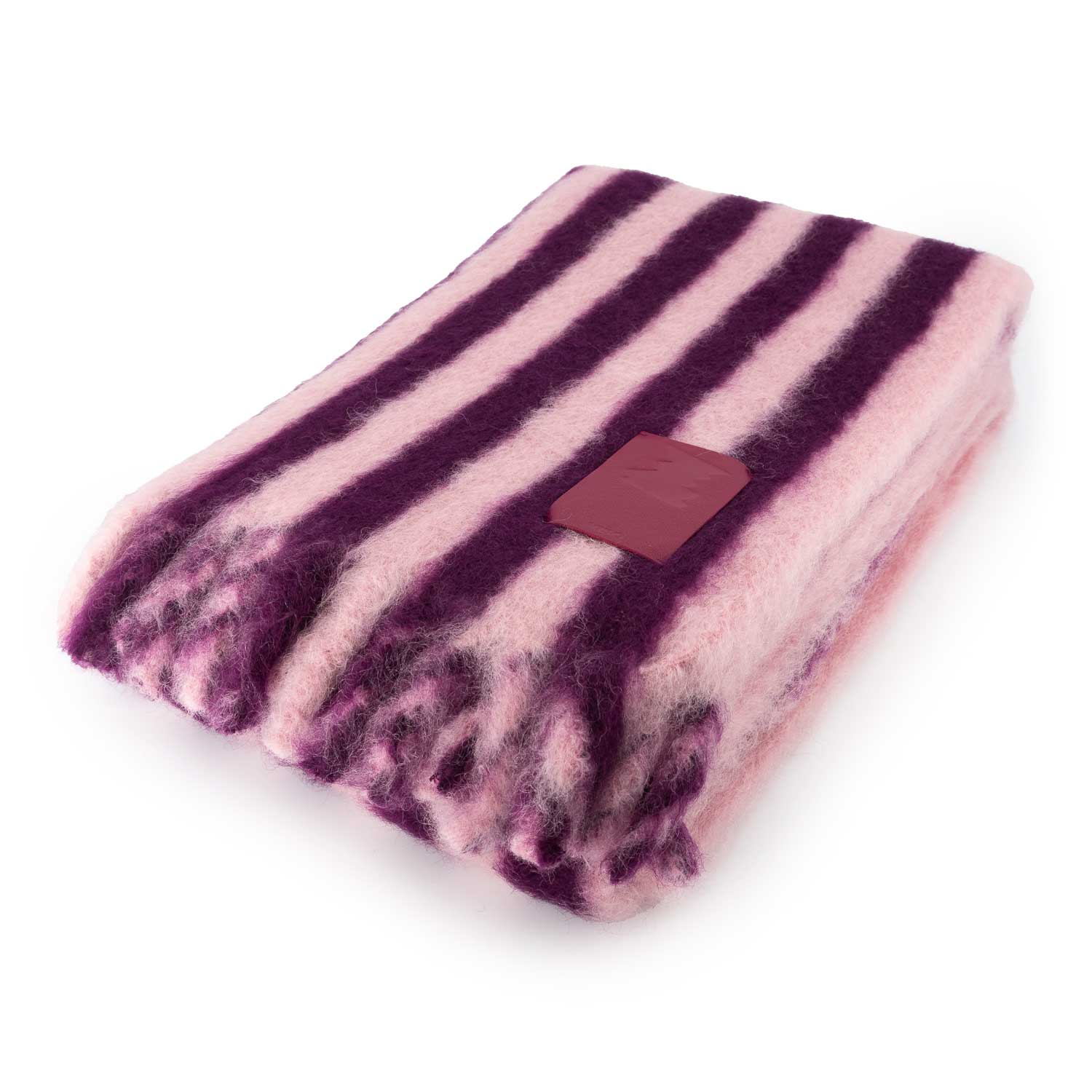 Cabana Bordeaux Mohair Blanket
