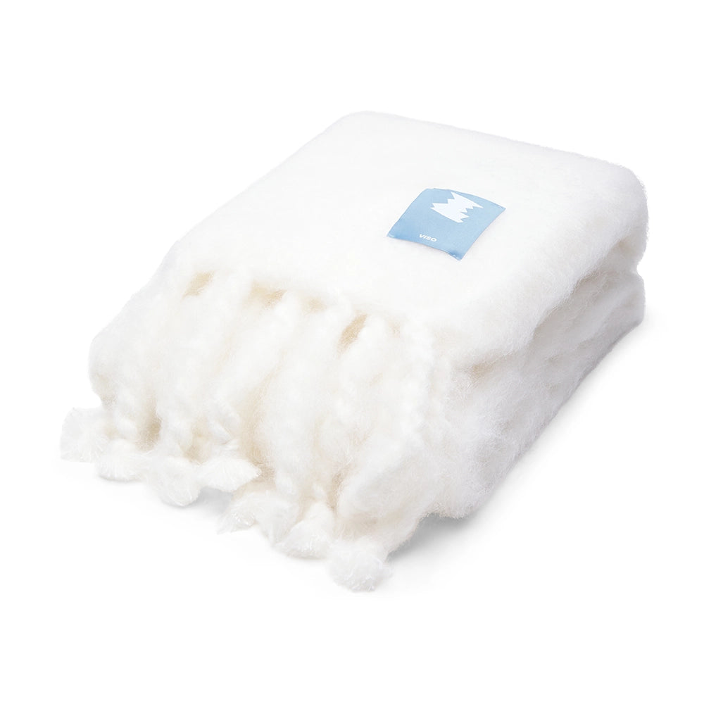 Kumo Mohair Blanket – White