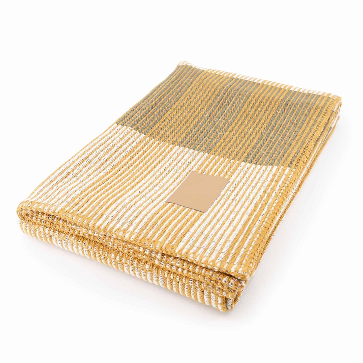 Mustard Cotton Weave Traditional Bedcover