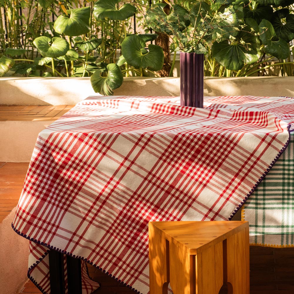 Red and purple Trattoria Tablecloth