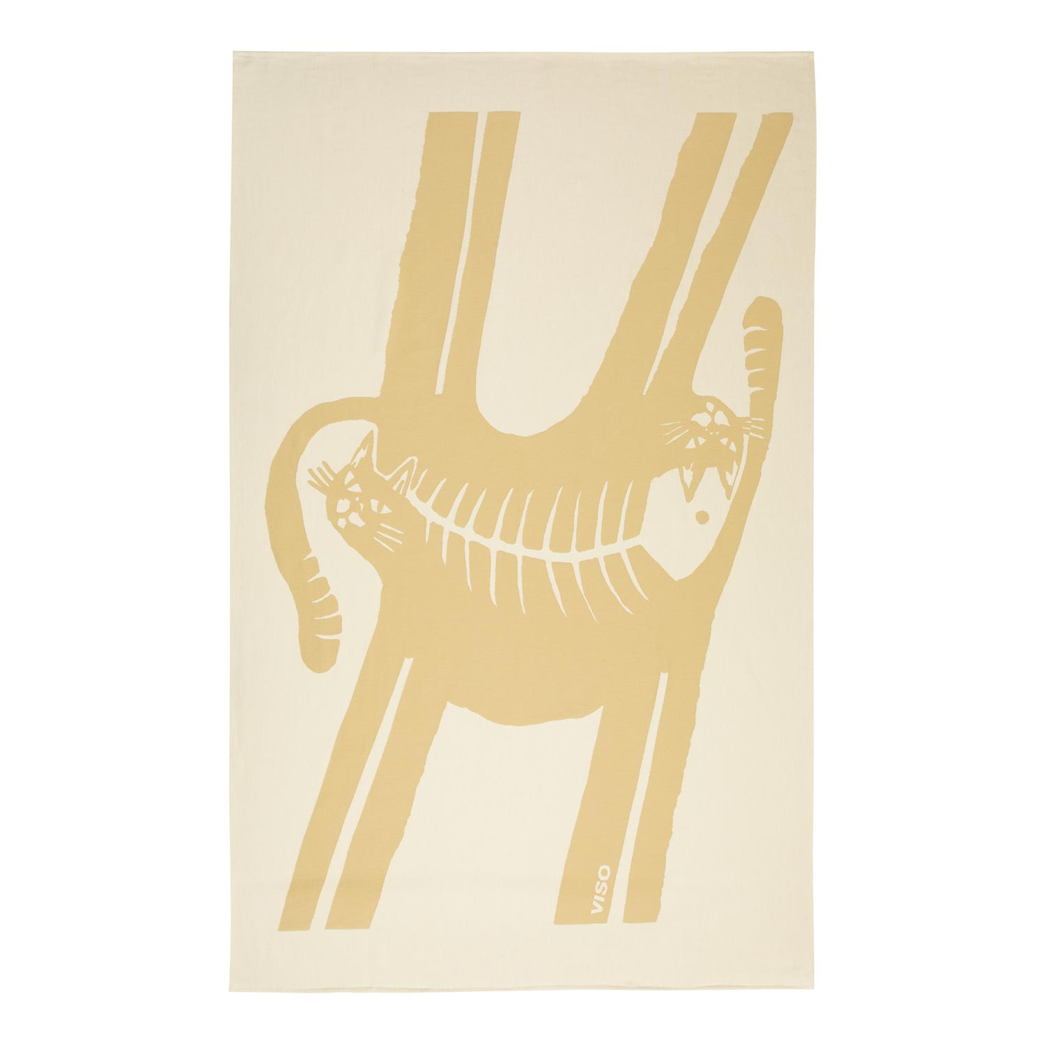 CatFish Beige Cotton tablecloth