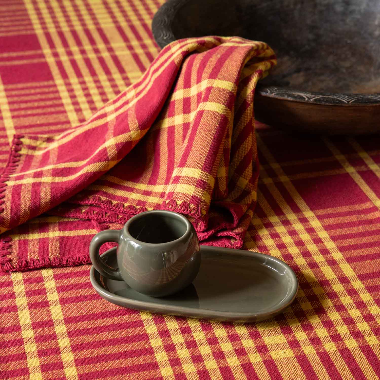 Green Ceramic Espresso Set