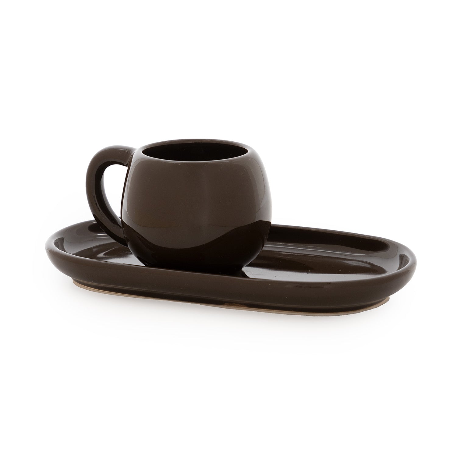 Chocolate Ceramic Espresso Set