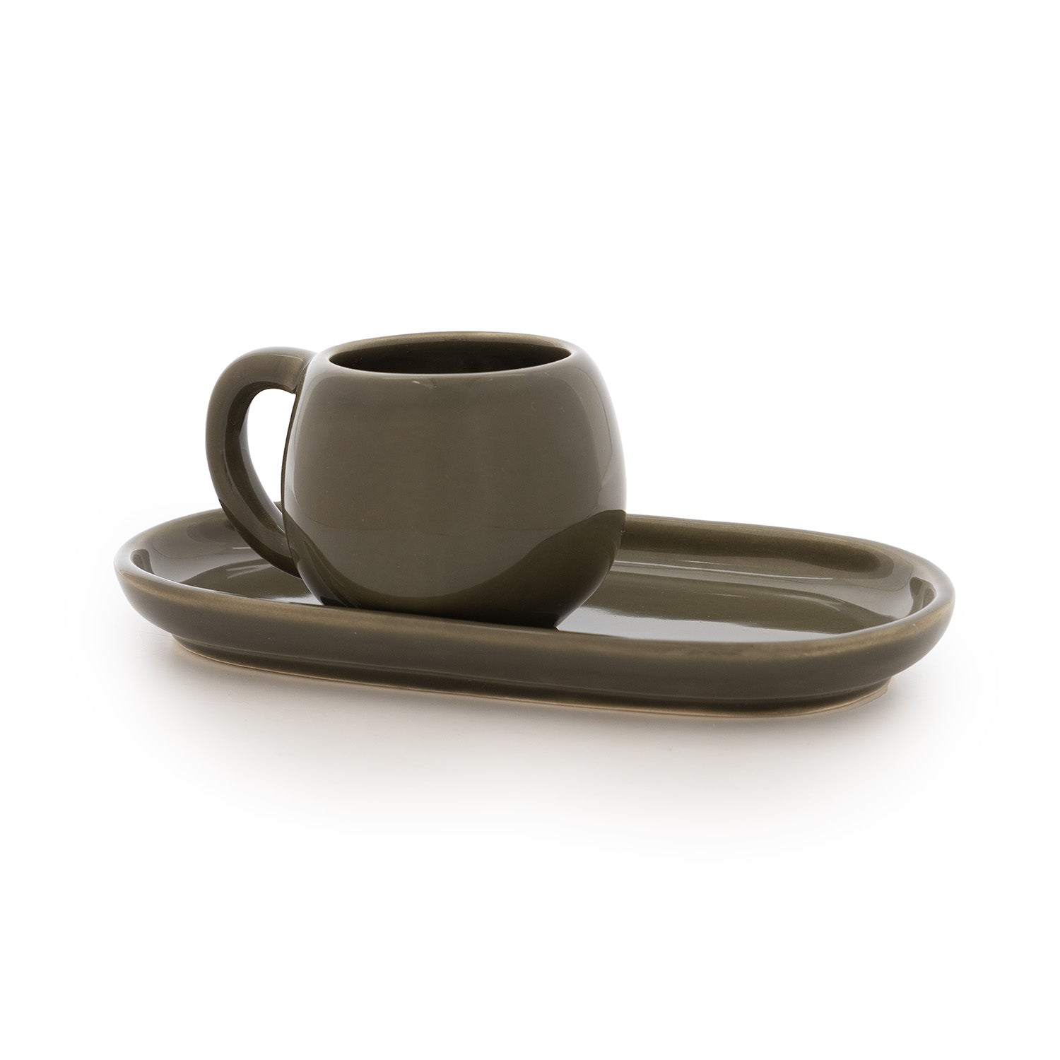 Green Ceramic Espresso Set