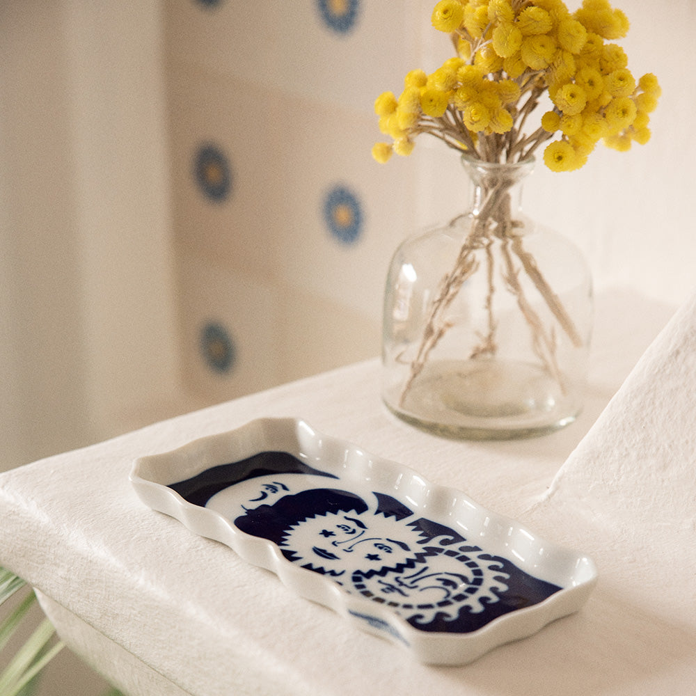 Night and day zodiac Porcelain Tray