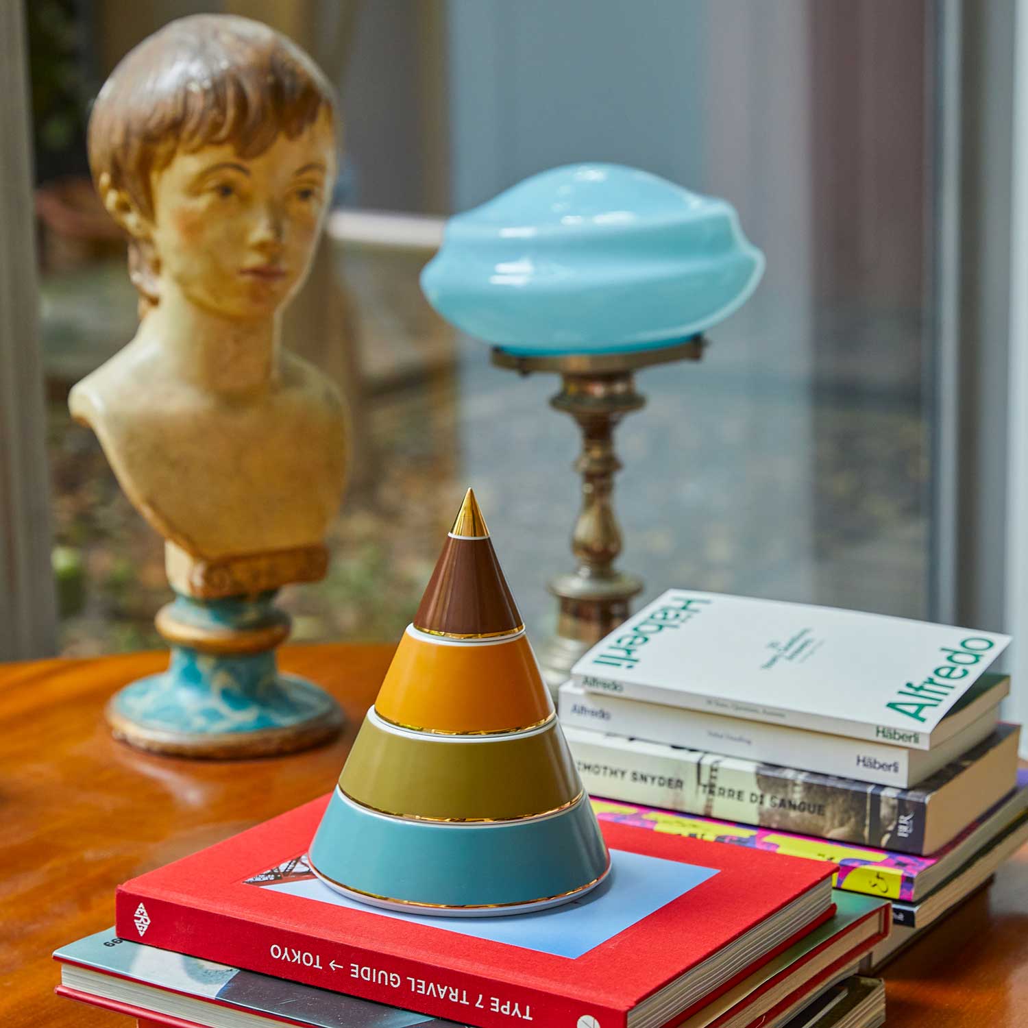 Pyramid Porcelain Jewelry Box