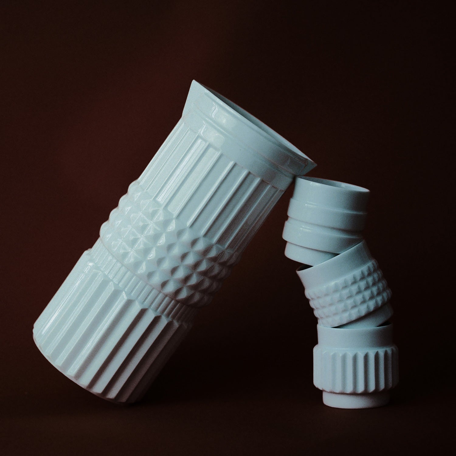 Tuercas White Porcelain Vase