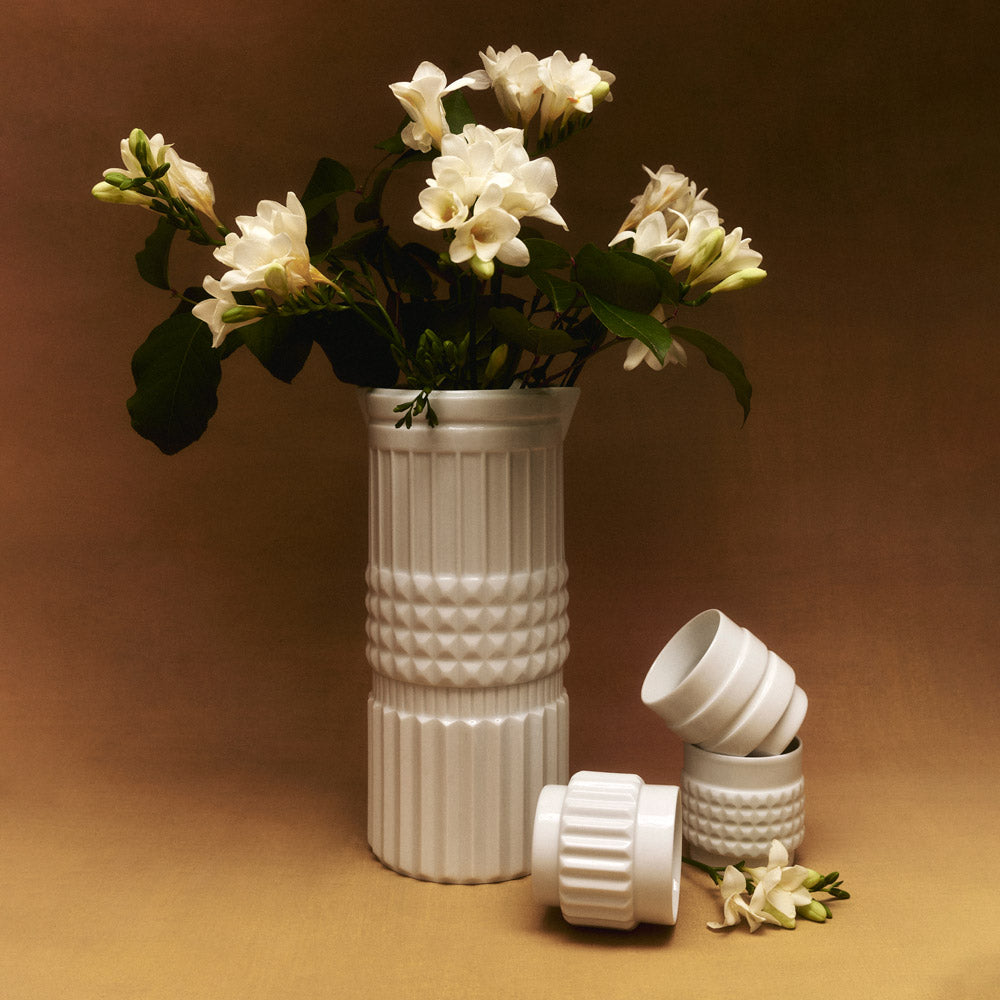 Tuercas White Porcelain Vase