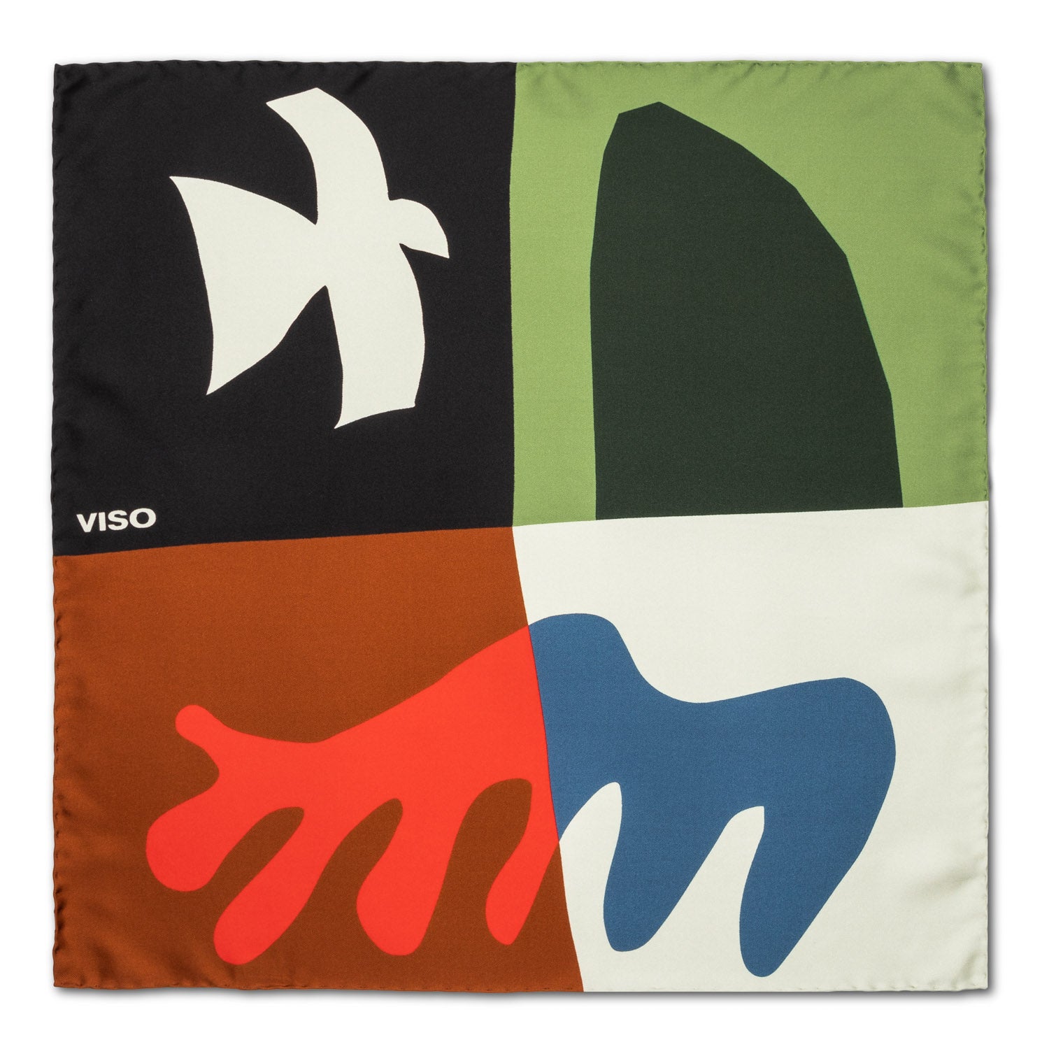 Sky Italian Silk Scarf