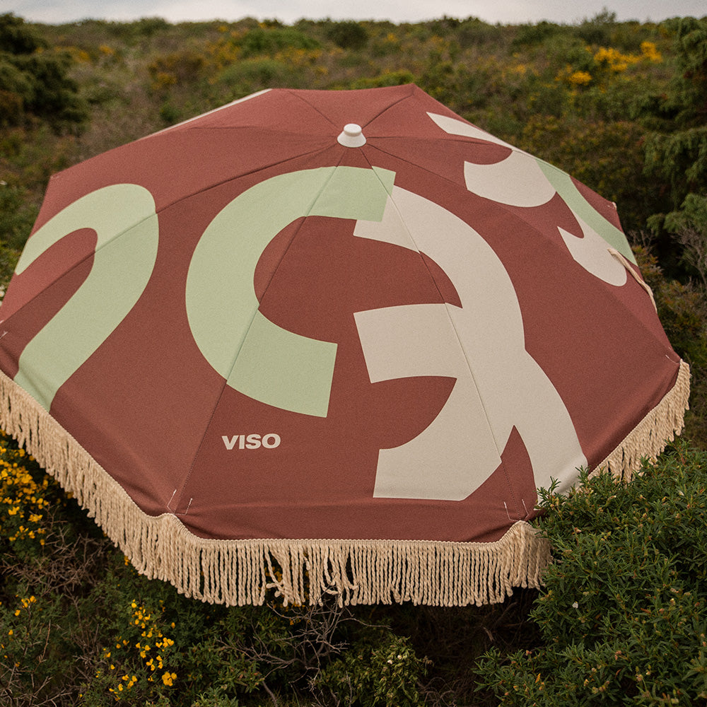 Sun umbrellas in the countryside.