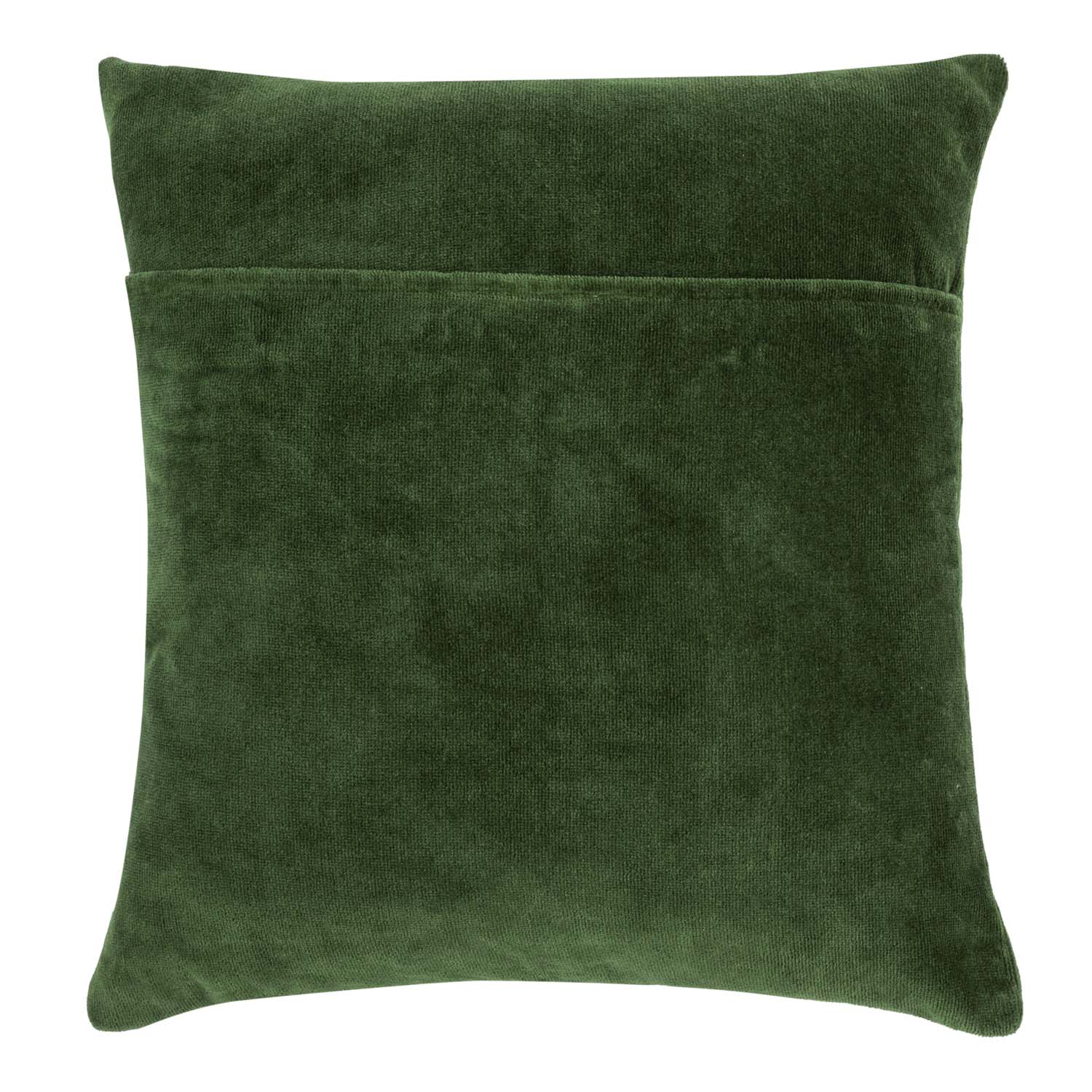 A rectangular green beach pillow.