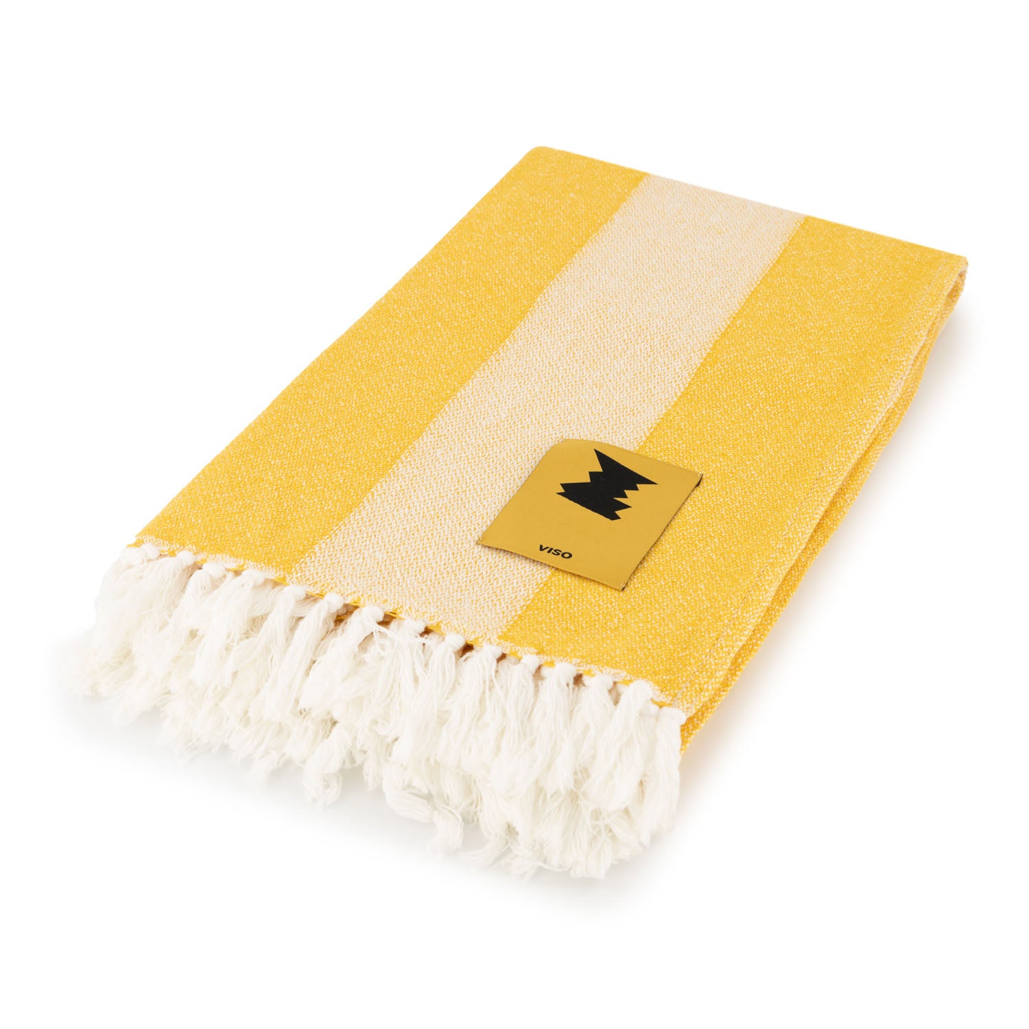 Yellow and White Beach Towel