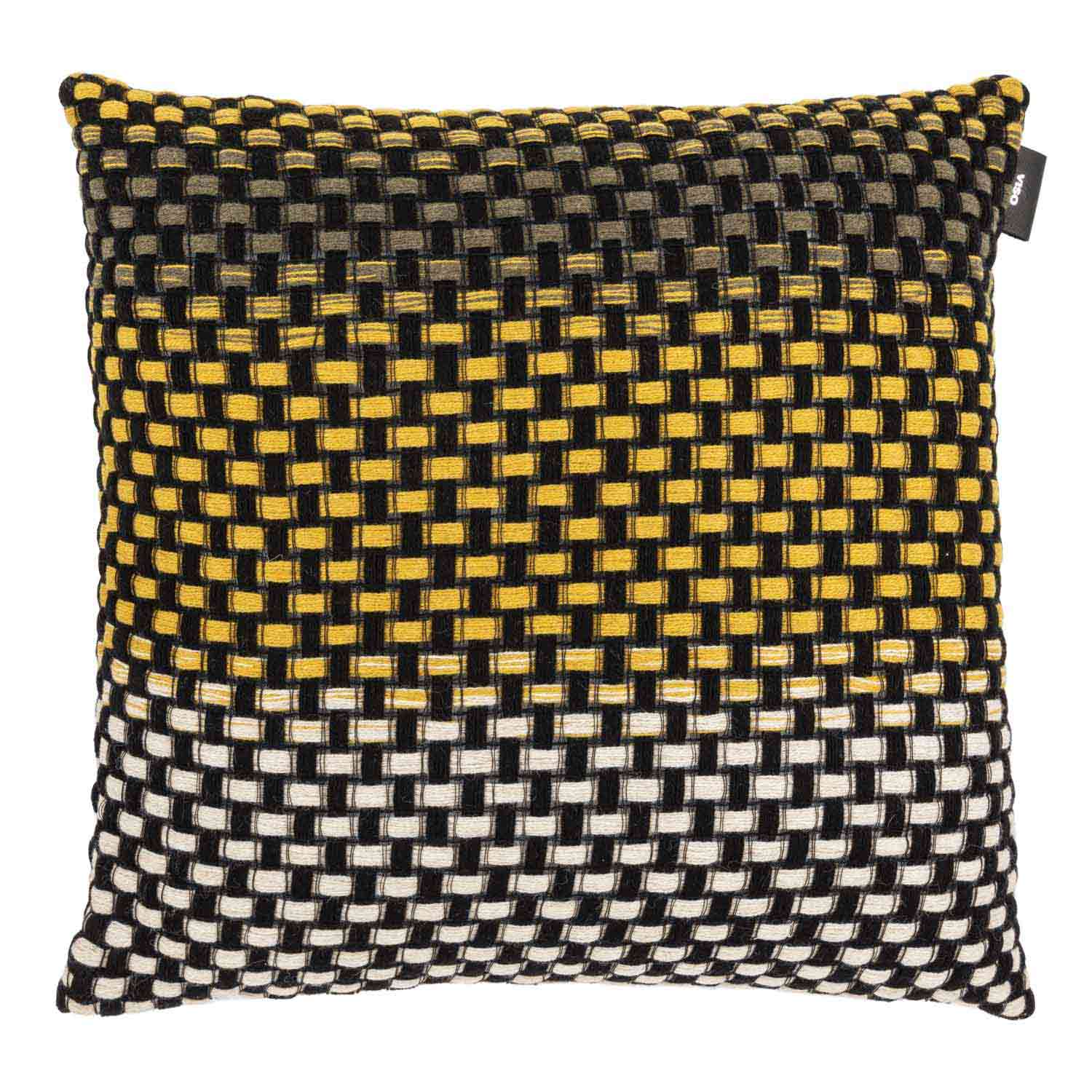 Mustard Gradient Basketweave wool Pillow Cover