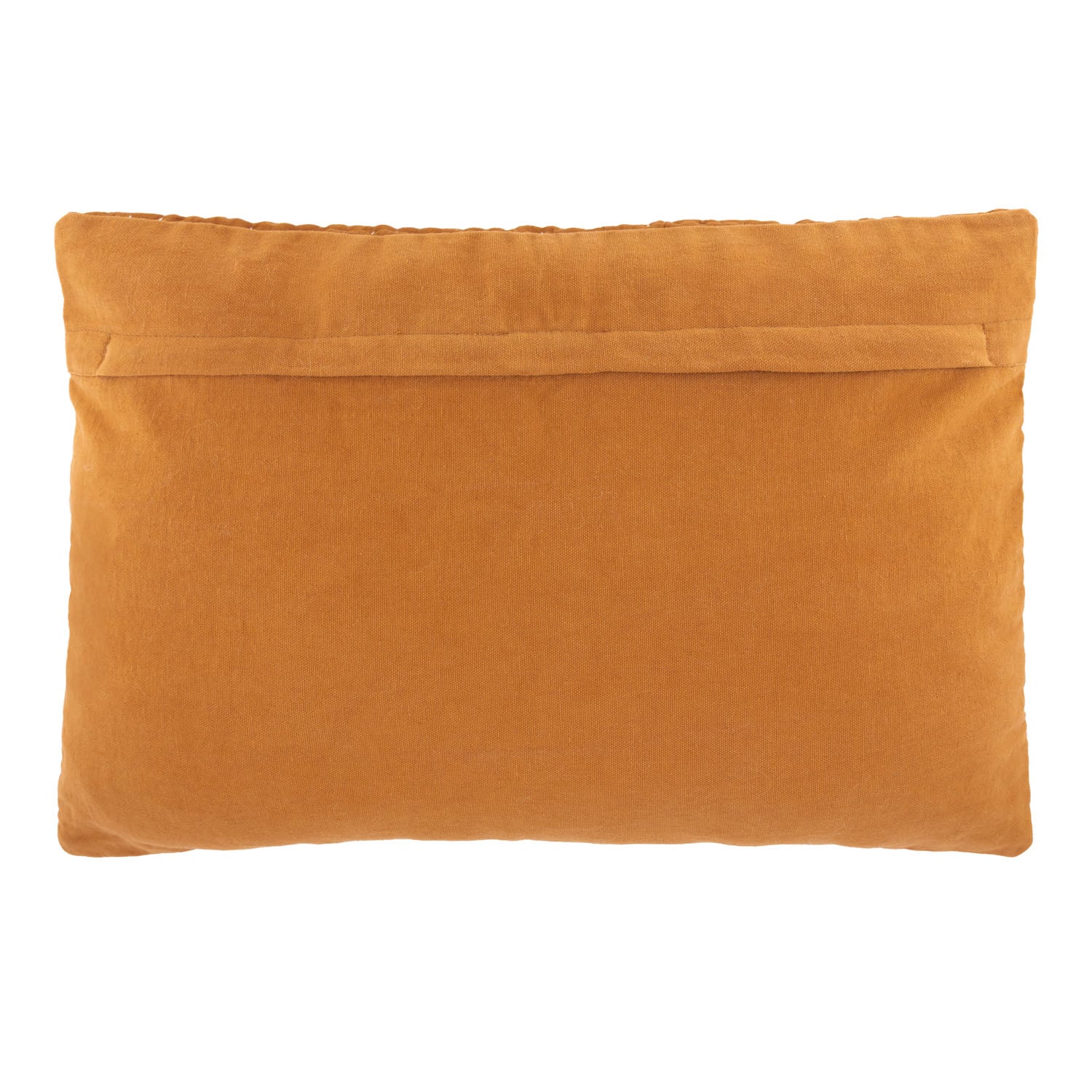 Brown botanical cotton pillow on a white background