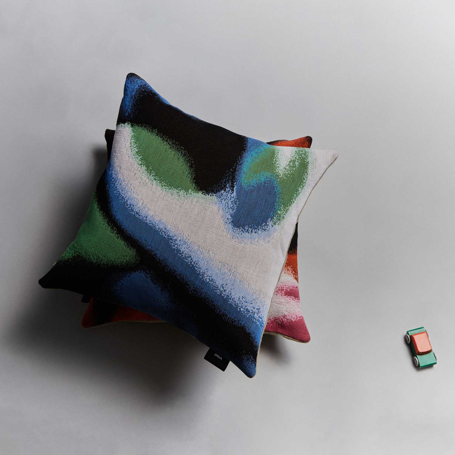 Blue and green Tapestry Pillow Cover
