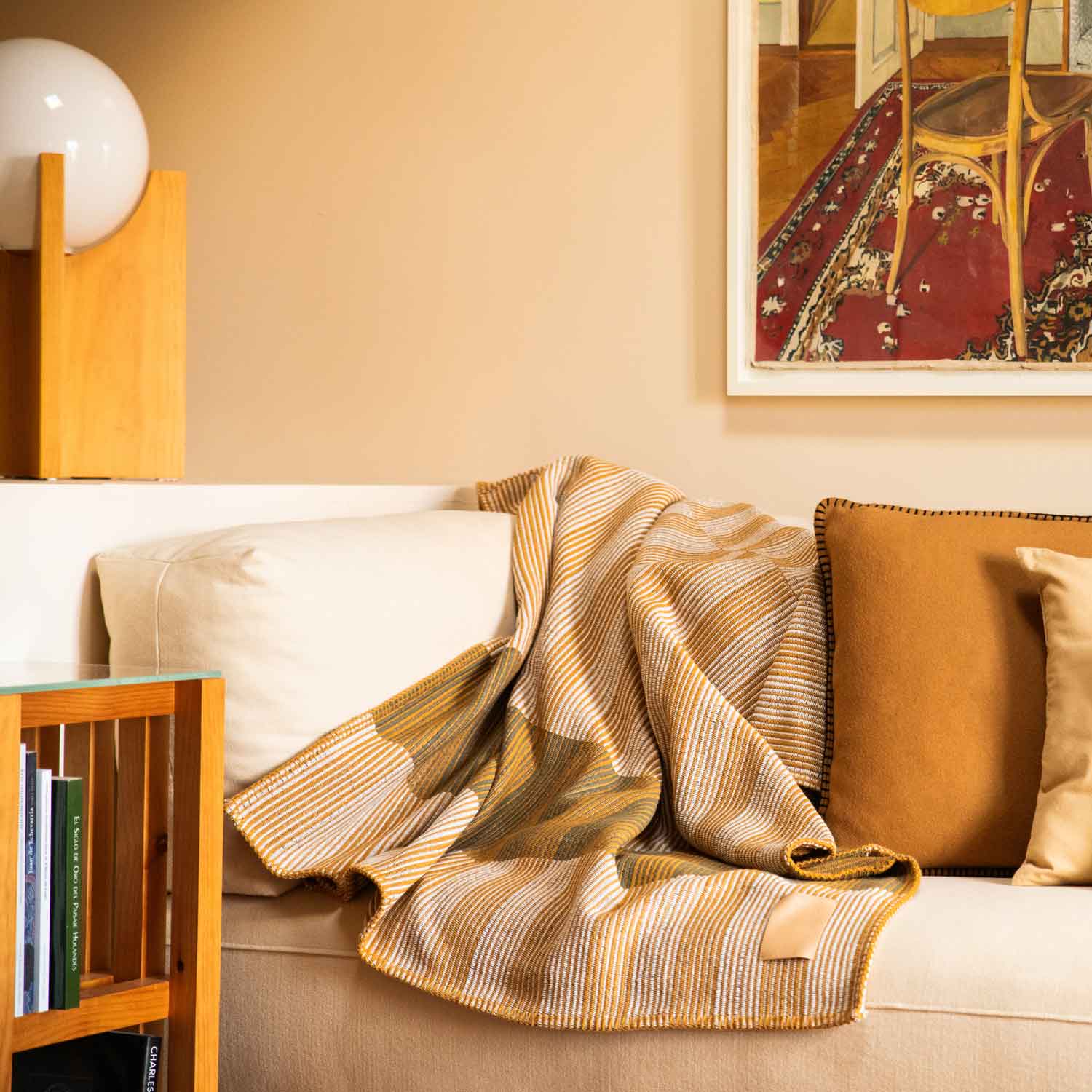 Mustard Cotton Weave Traditional Bedcover